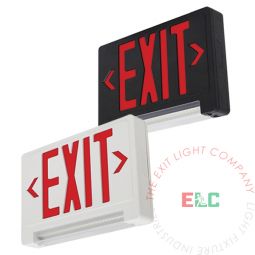 Ultra Bright Red Exit Sign w/ Emergency LED Light Bar Combo