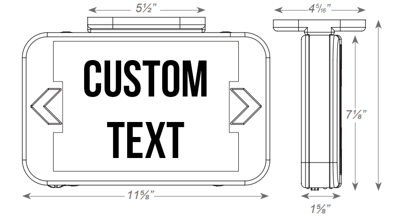 LED Custom Sign | Thermoplastic Housing | Single or Double Sided | CUSTOM Text Dimensions